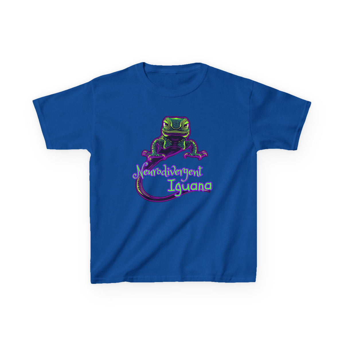 Kids Tee — Neon Chubby Iguana Graphic