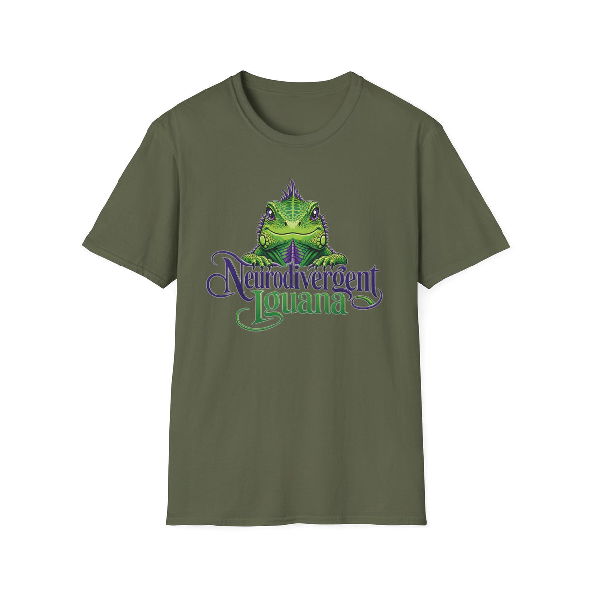 Neurodivergent Iguana T-Shirt — Cute Green Lizard Pride Tee