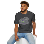 Neurodivergent Iguana Graphic T‑Shirt — Pride-Lit Earthtone Design