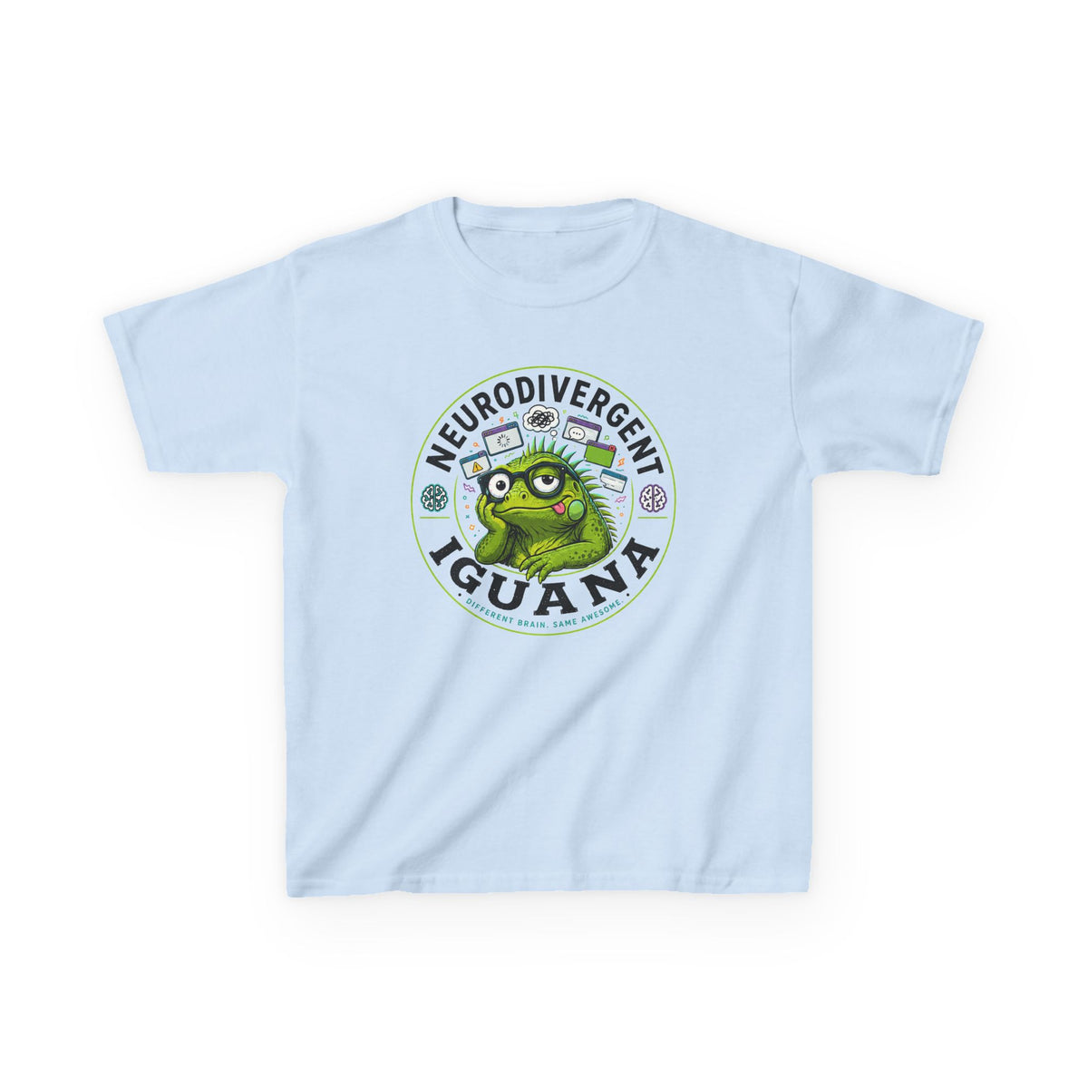 Neurodivergent Iguana Kids Tee