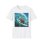 Surfing Capybara T-Shirt — Cute Animal Wave Graphic Tee