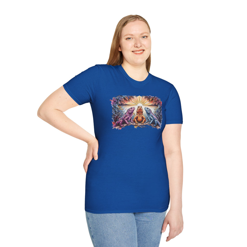 Tres iguanas T-Shirt — Sunrise Tribal Animal Harmony Tee