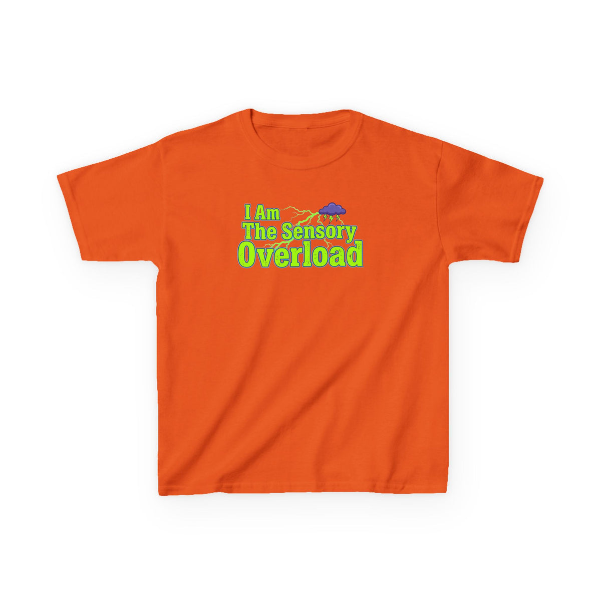 Kids T-Shirt — "I Am The Sensory Overload" Neon Graphic