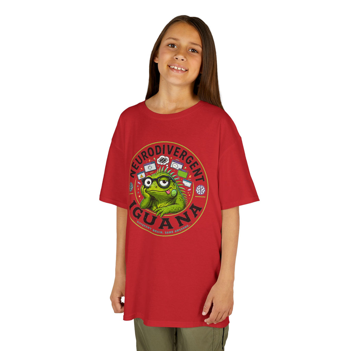 Neurodivergent Iguana Kids Tee