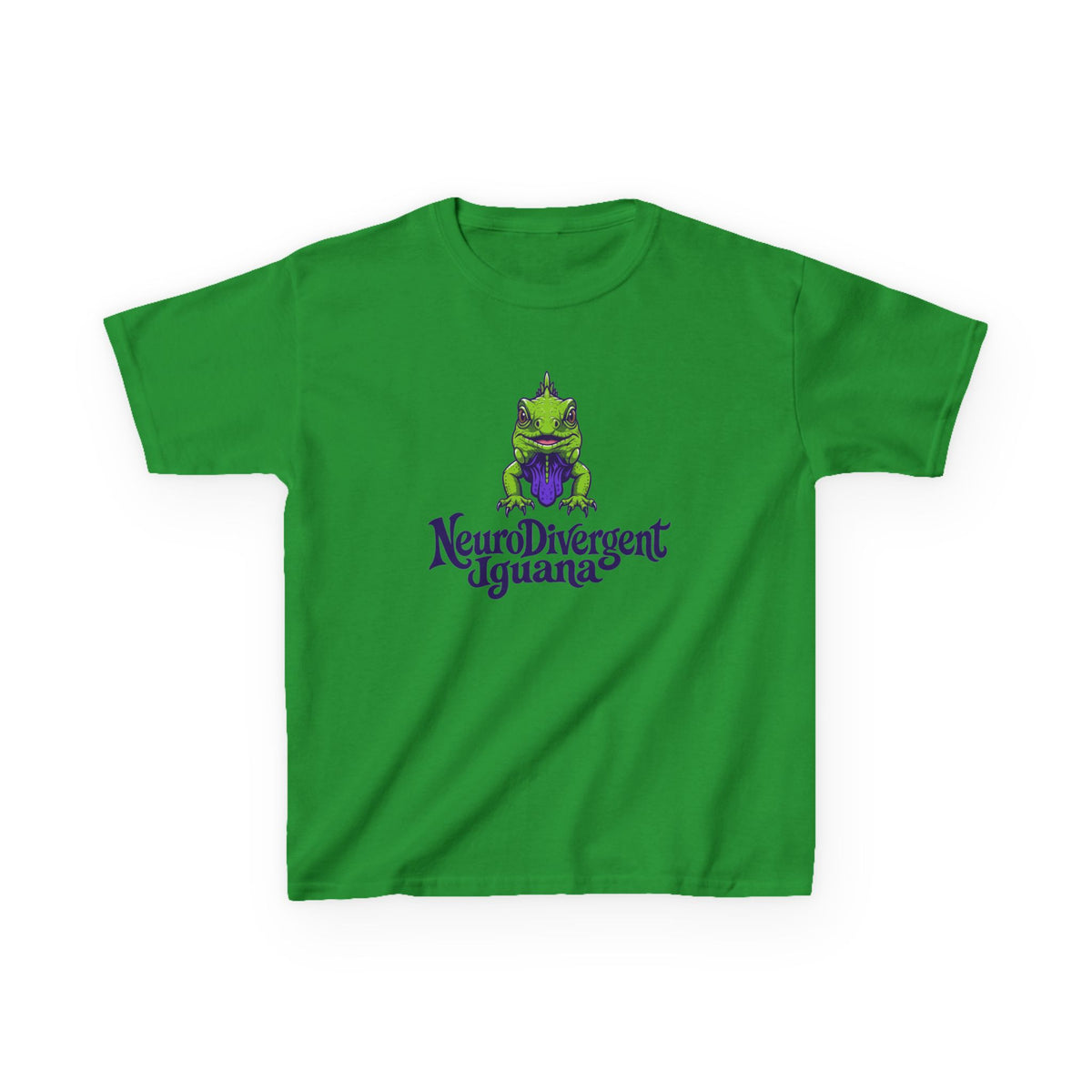 Kids Tee — 'NeuroDivergent Iguana' Graphic