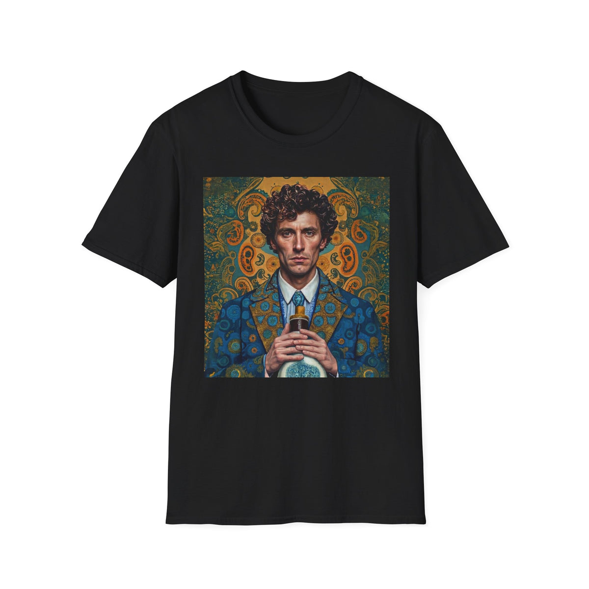 Portrait Art T-Shirt — Vintage Decorative Gentleman Illustration