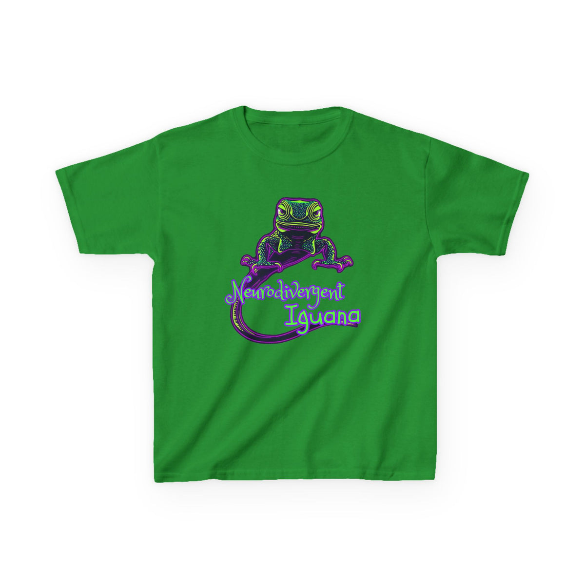 Kids Tee — Neon Chubby Iguana Graphic