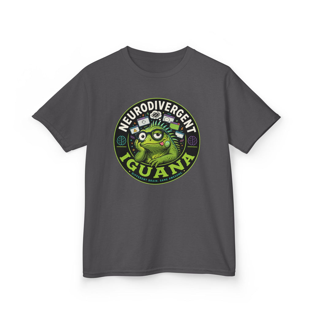 Kids T‑Shirt — "Neurodivergent Iguana" Graphic Tee