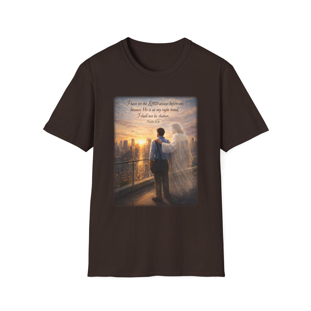 Christian Faith T-Shirt — Psalm 16:8 "I Have Set the LORD Always Before Me" Inspirational Tee