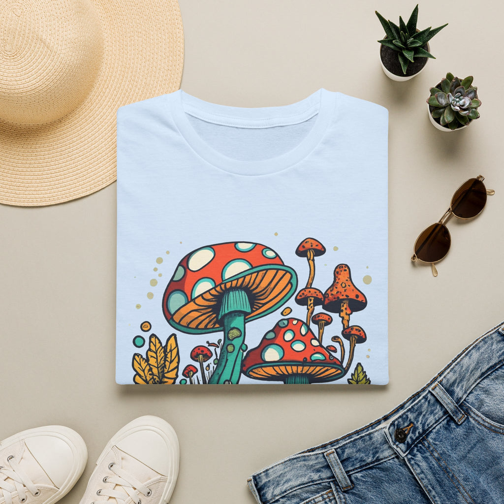 Mushroom Garden T-Shirt — Retro Psychedelic Fungi Illustration