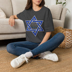 Star of David T-Shirt — "Blessed is he who comes in the name of the Lord" Hebrew Christian Jewish Faith Tee