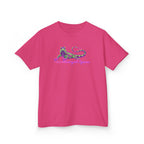 Kids Tee — Neon Green & Purple Iguana Graphic “Fluorescent Iguana”