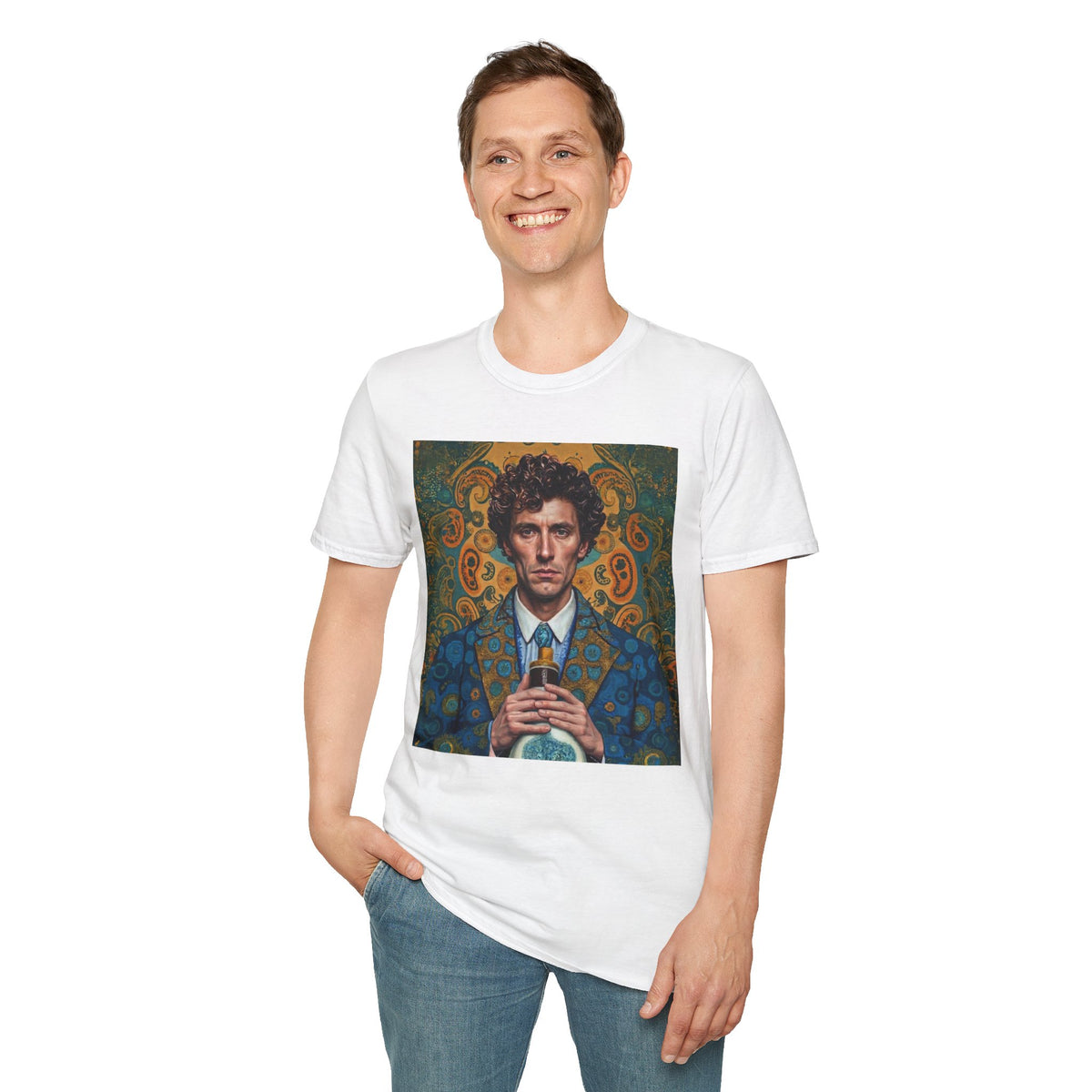Portrait Art T-Shirt — Vintage Decorative Gentleman Illustration