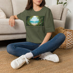 Beachscape T-Shirt — "The sea, an siren's song she calls to me" Scenic Coastal Tee
