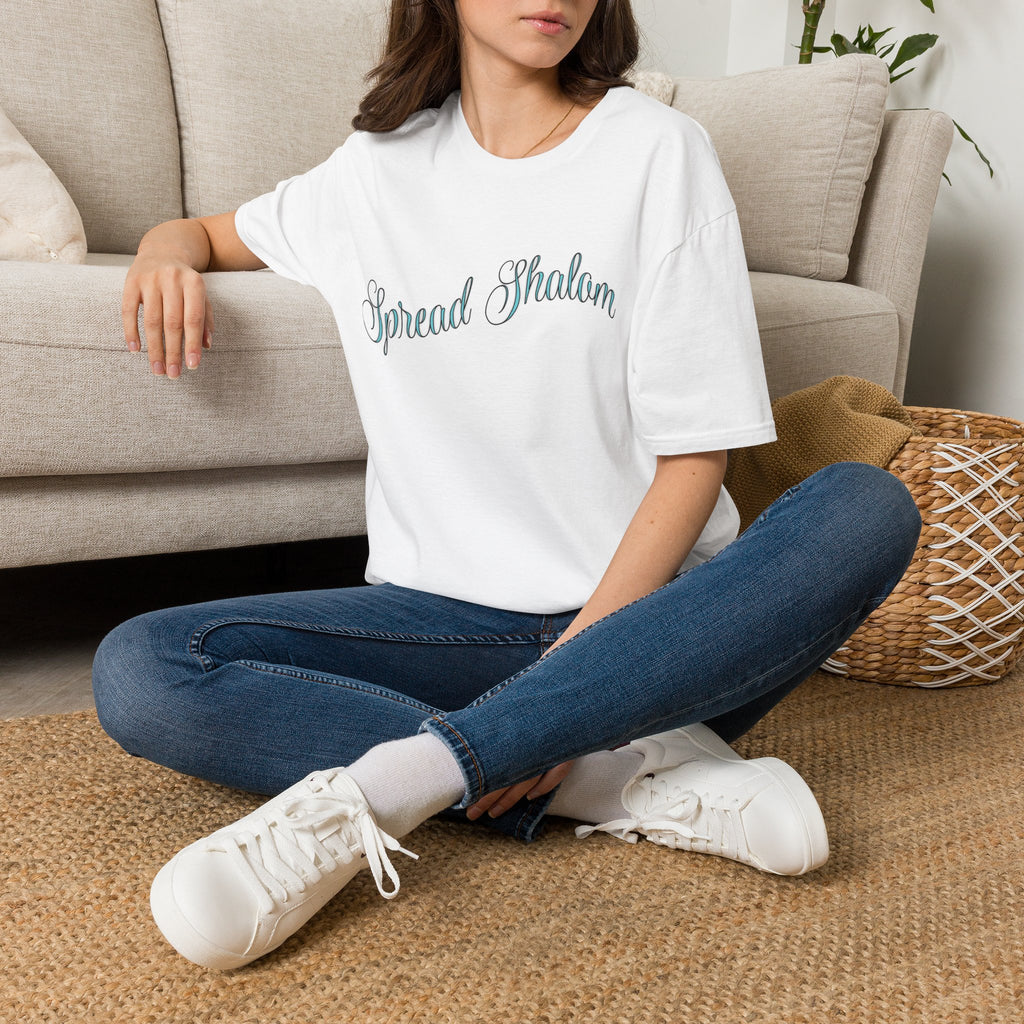 Spread Shalom T-Shirt — Peace & Kindness Script Tee