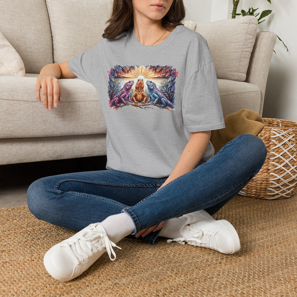 Tres iguanas T-Shirt — Sunrise Tribal Animal Harmony Tee