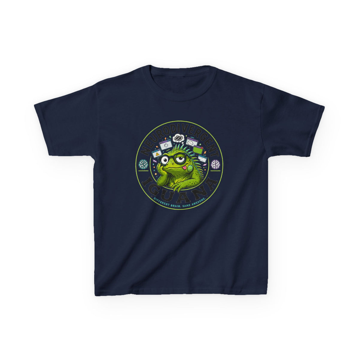Neurodivergent Iguana Kids Tee