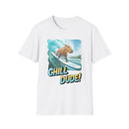 Capybara Surfing T‑Shirt — "Chill Dude!" Beach Vibe Tee