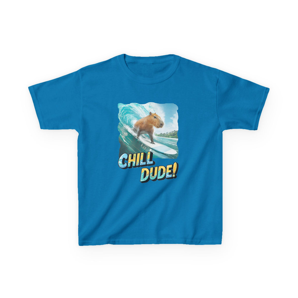 Kids Tee — 'Chill Dude!' Surfing Hamster Graphic