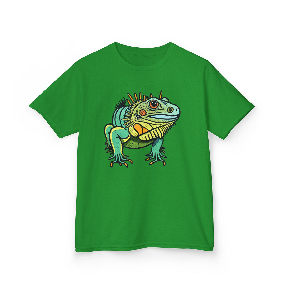 Kids Iguana T-Shirt — Colorful Tropical Reptile Tee for Boys & Girls