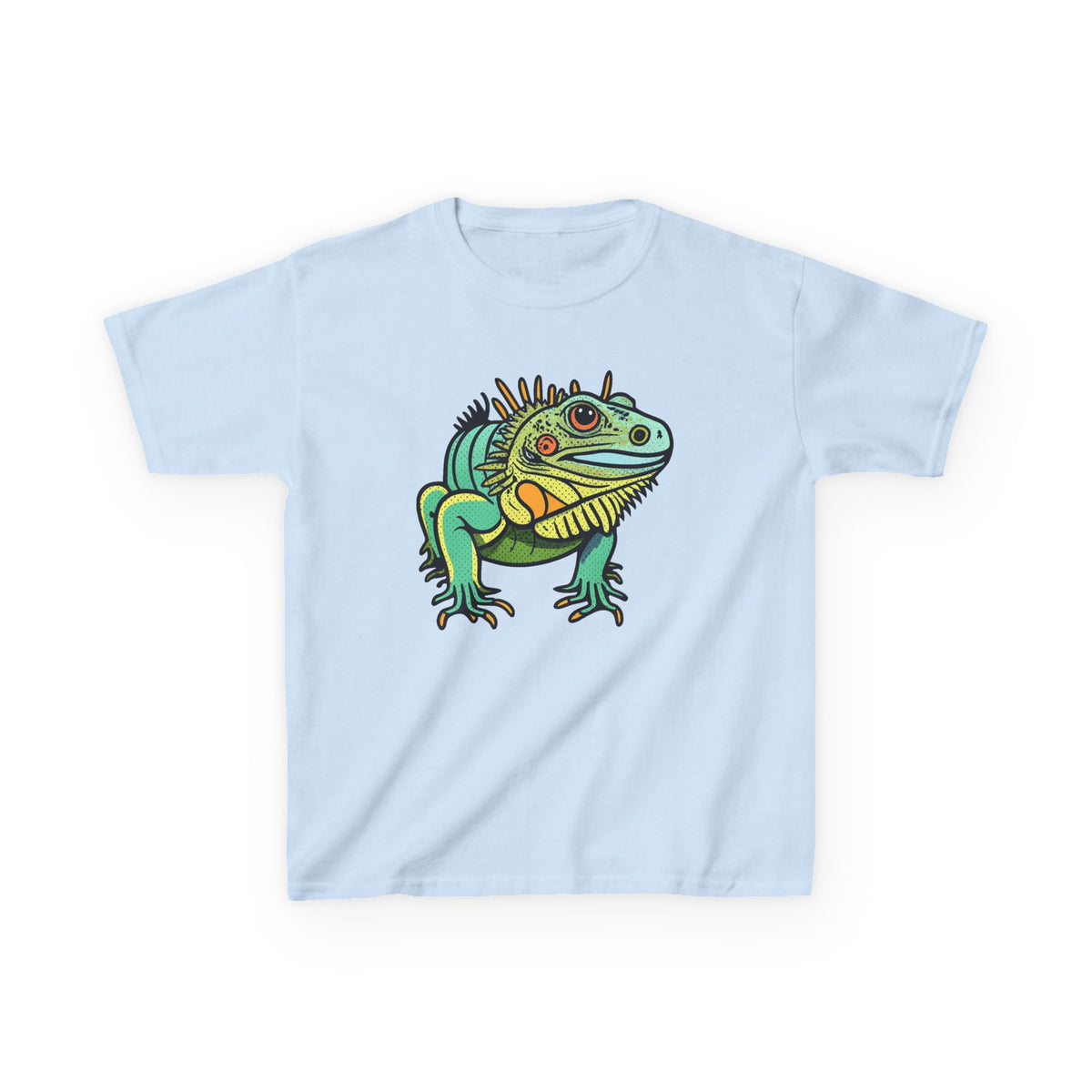 Kids Iguana T-Shirt — Colorful Tropical Reptile Tee for Boys & Girls