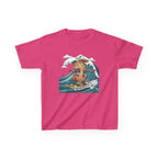 Kids Surfing Bear Graphic Tee — Cute Adventure Whale-Wave Design