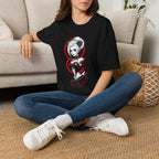 Vampy Gothic Girl Graphic Tee – Dark Anime Skull Design