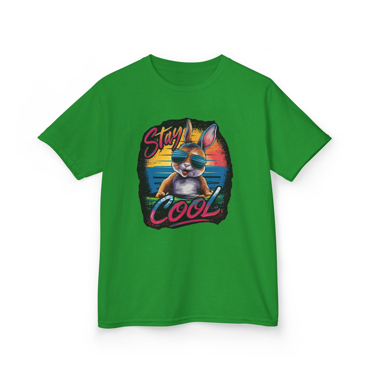 Kids T-Shirt — "Stay Cool" Sunglasses Cat Retro Graphic Tee