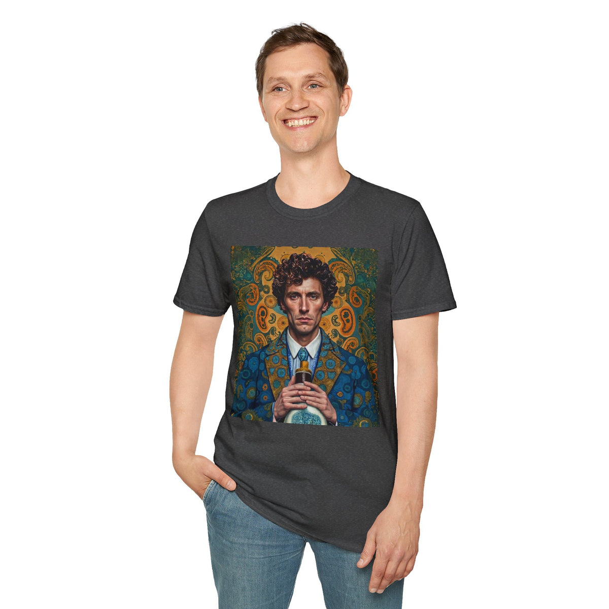 Portrait Art T-Shirt — Vintage Decorative Gentleman Illustration