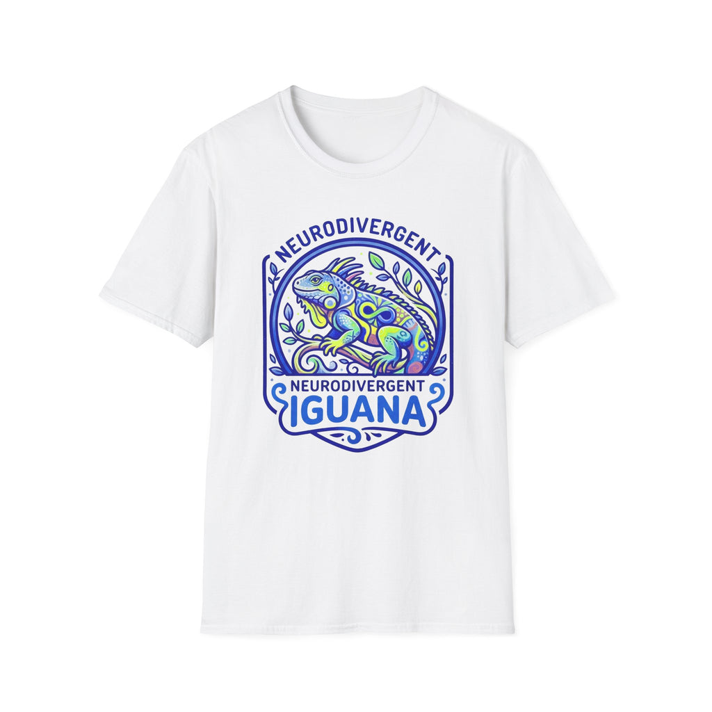 Neurodivergent Iguana T-Shirt — Colorful Pride Design for Neurodiversity Awareness
