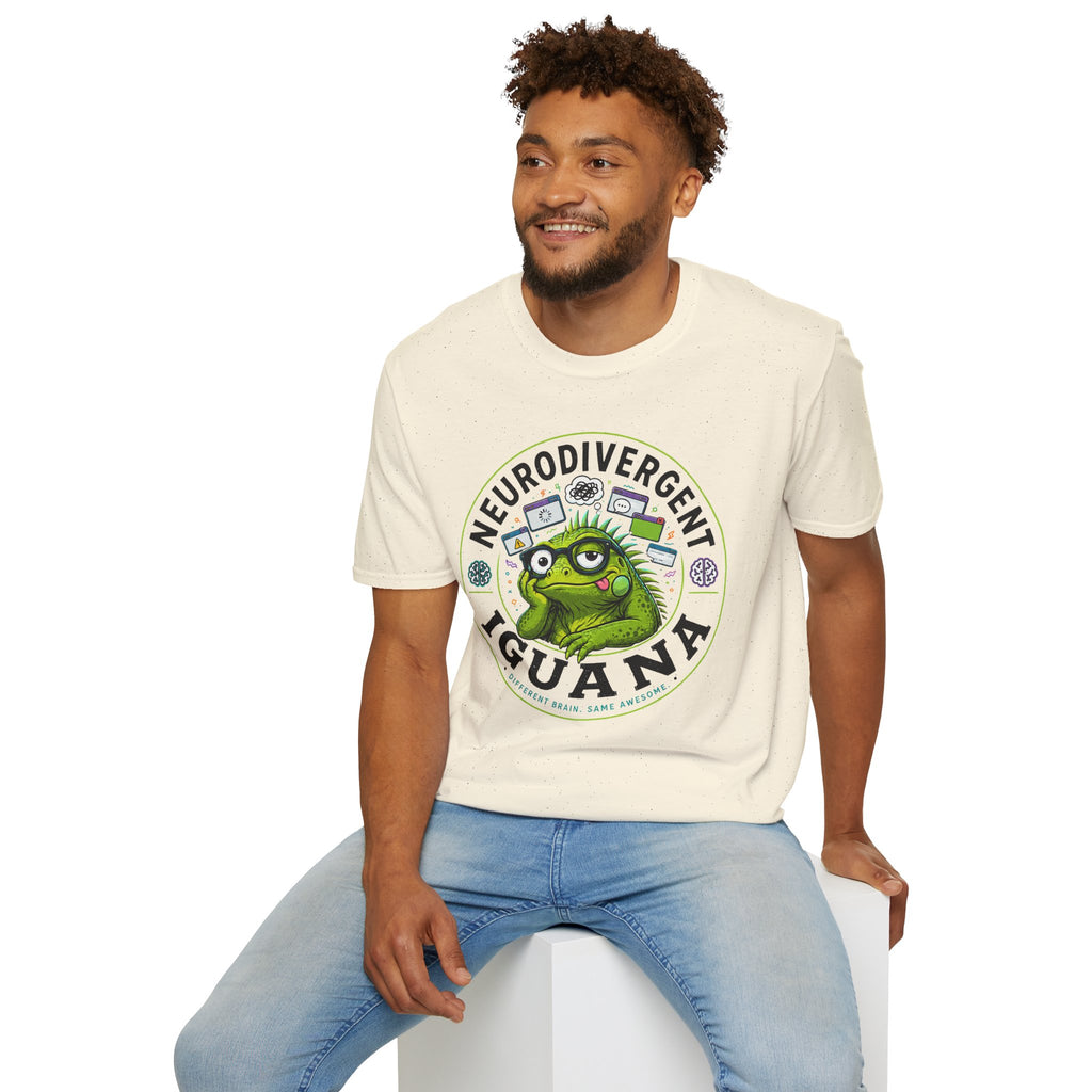 Neurodivergent Iguana T-Shirt — Cute Pride Neurodiversity Tee