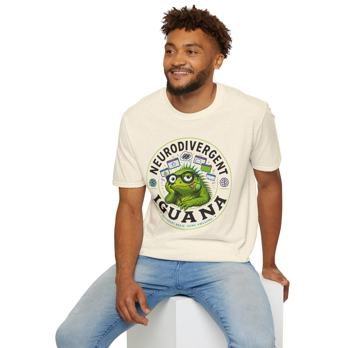 Neurodivergent Iguana T-Shirt — Cute Pride Neurodiversity Tee