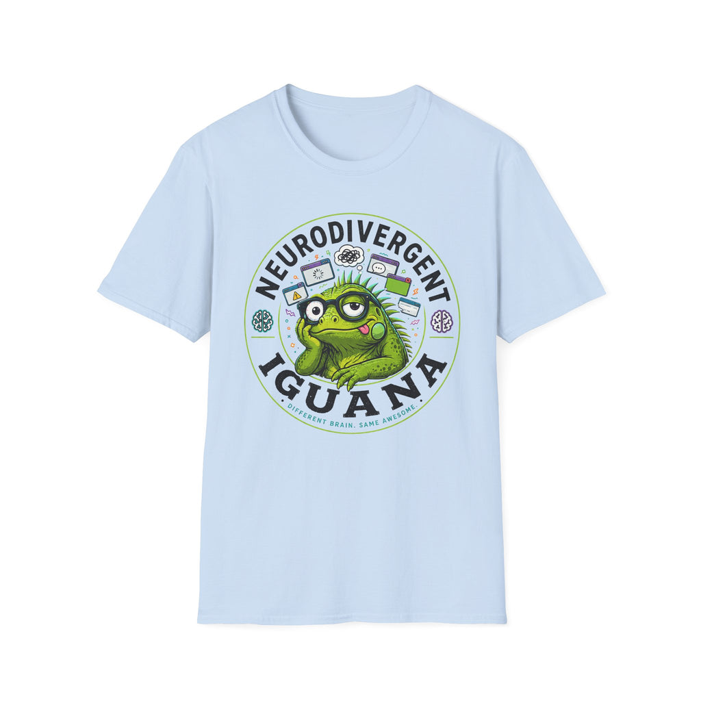 Neurodivergent Iguana T-Shirt — Cute Pride Neurodiversity Tee