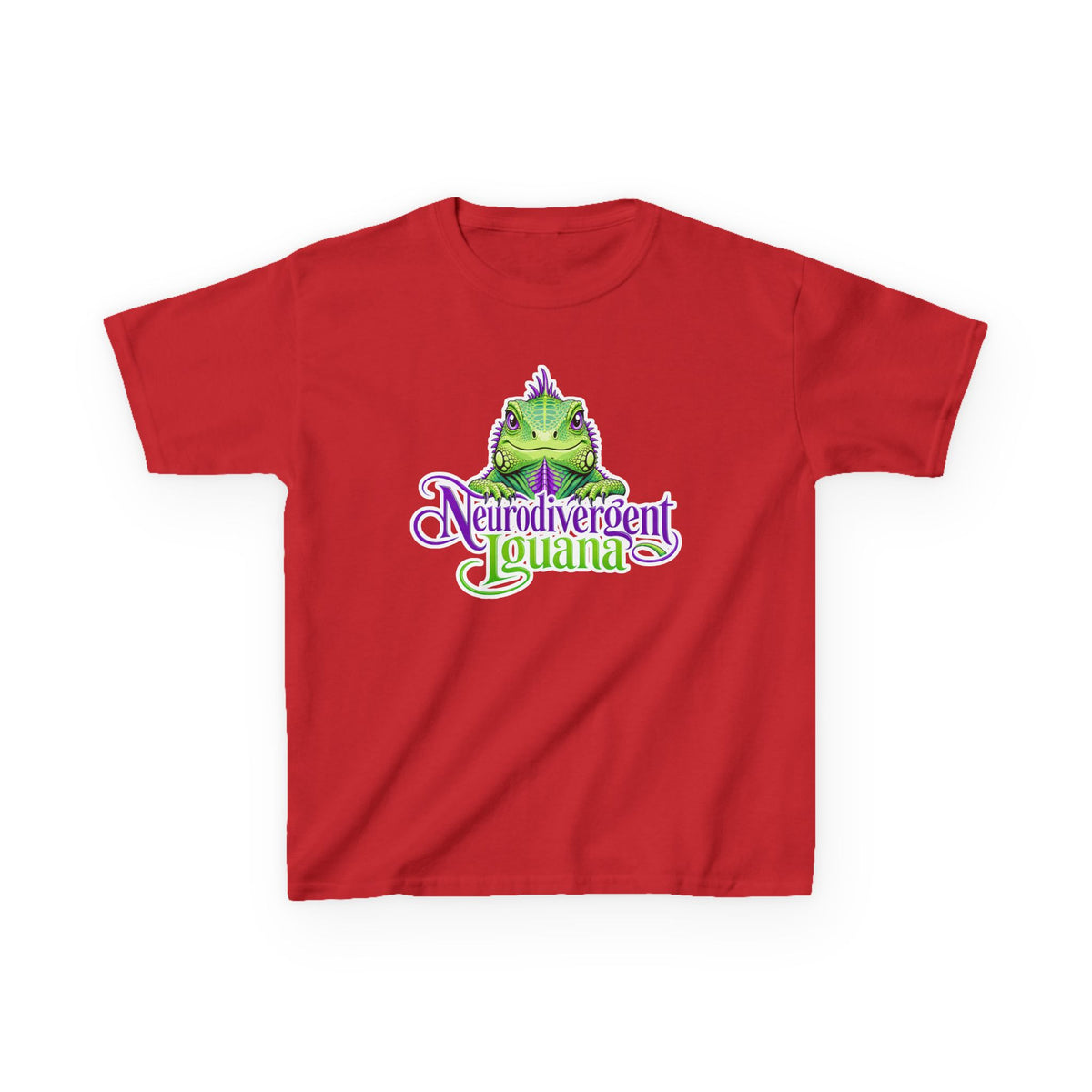 Kids T-Shirt — "Neurodivergent Iguana" Graphic Tee