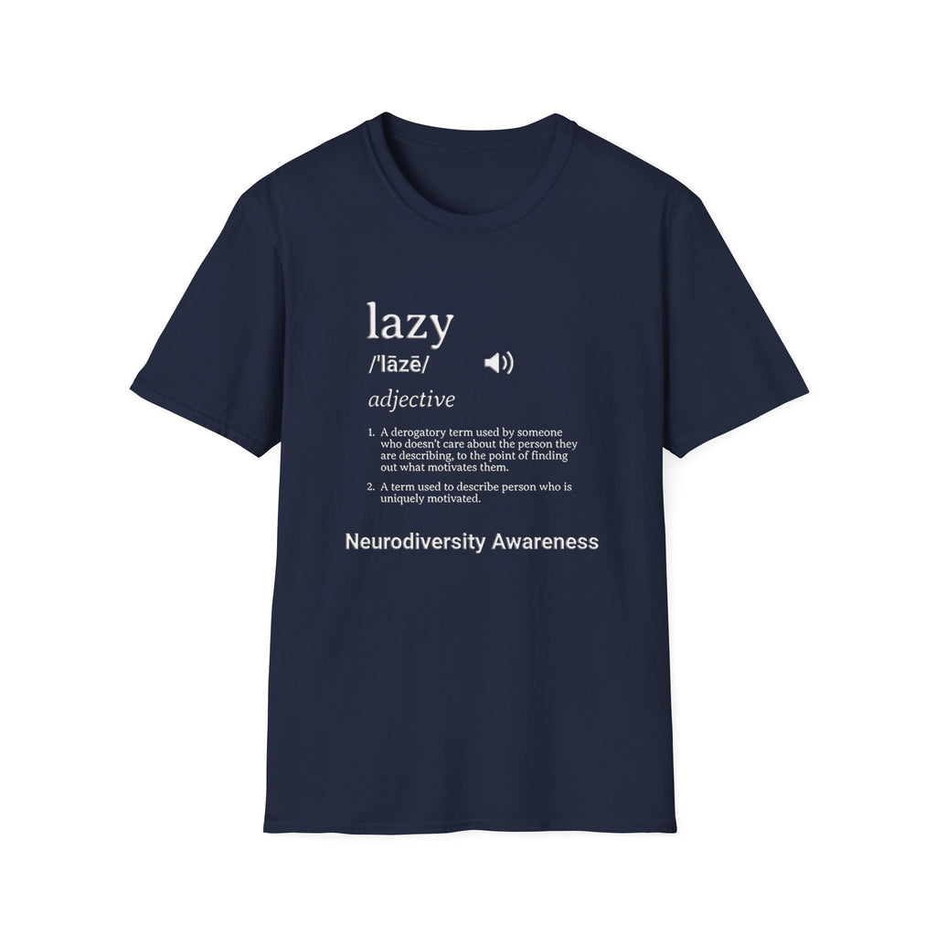 Lazy Definition T-Shirt — Funny Minimalist Typography Tee for Relaxed Lifestyle