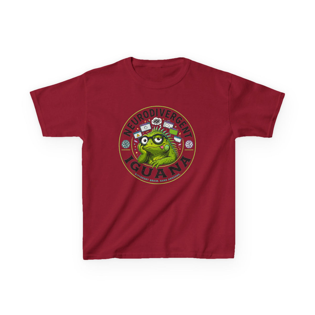 Neurodivergent Iguana Kids Tee