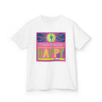 Neurodivergent and Happy Kids Tee — Bright Retro Pride Shirt