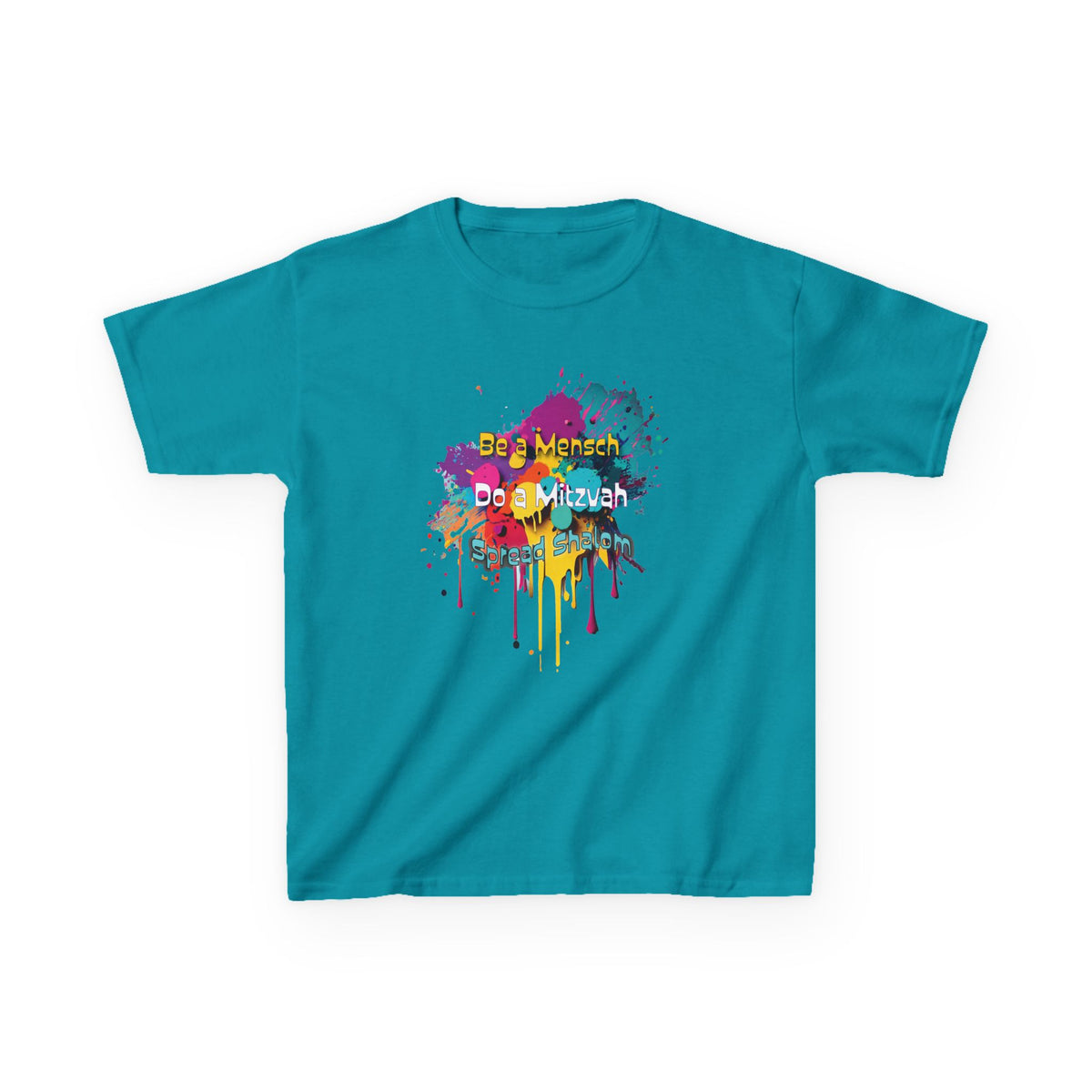 Kids Tee — Colorful Paint Splash Skull "Do It Different" Graphic