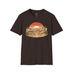 Neurodivergent & Thriving Tee — Retro Sunset Palm Graphic T-Shirt