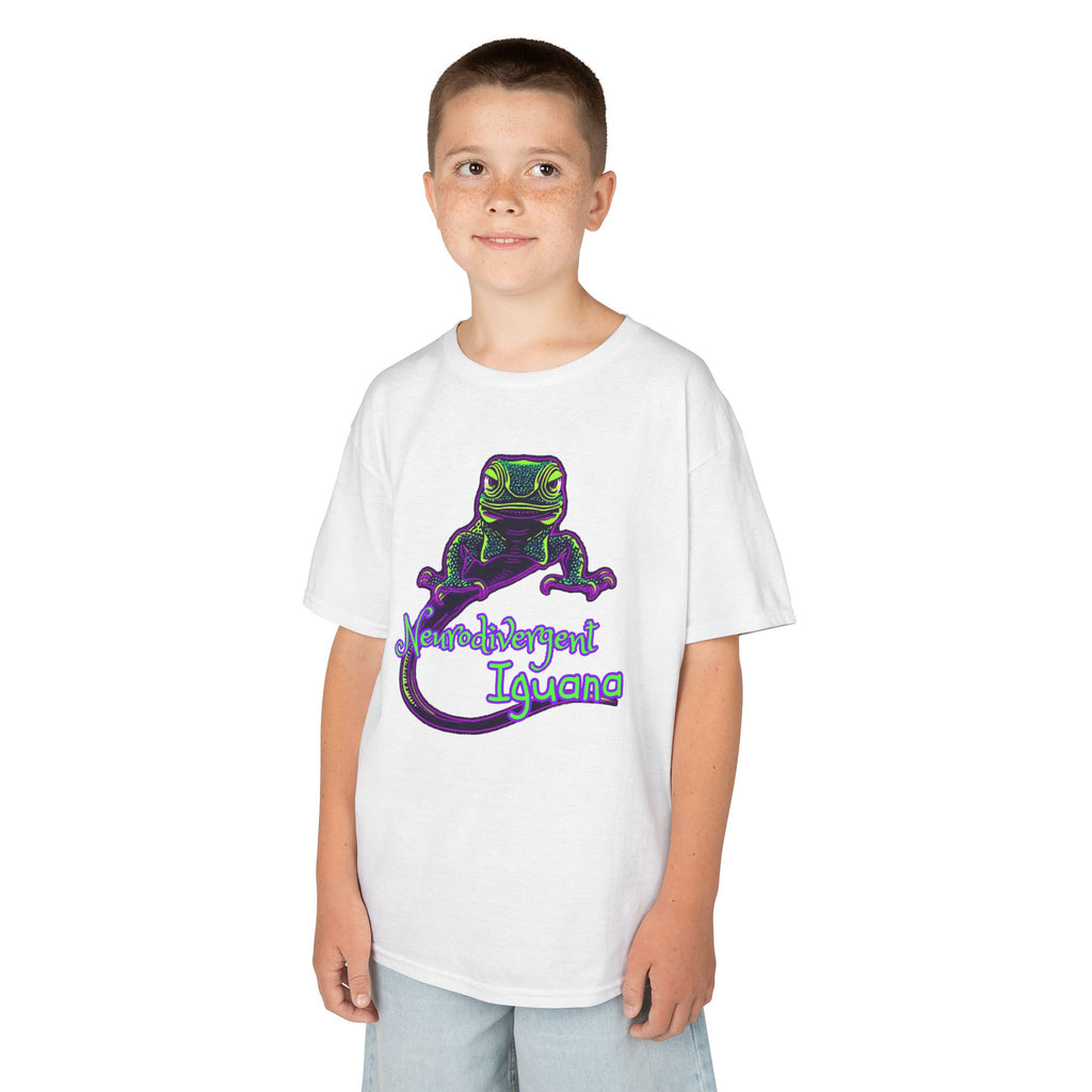 Kids Tee — Neon Chubby Iguana Graphic