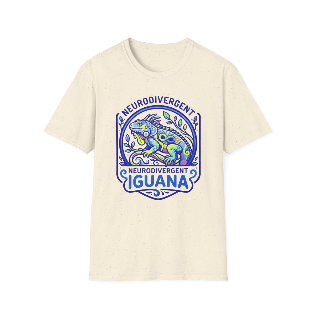 Neurodivergent Iguana T-Shirt — Colorful Pride Design for Neurodiversity Awareness