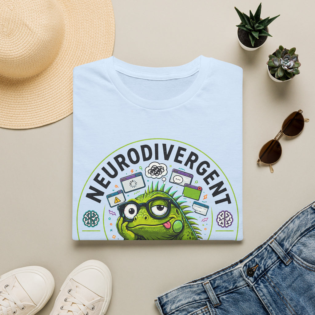 Neurodivergent Iguana T-Shirt — Cute Pride Neurodiversity Tee