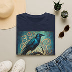 Raven Art T‑Shirt — Mystical Blue Crow Illustration Tee