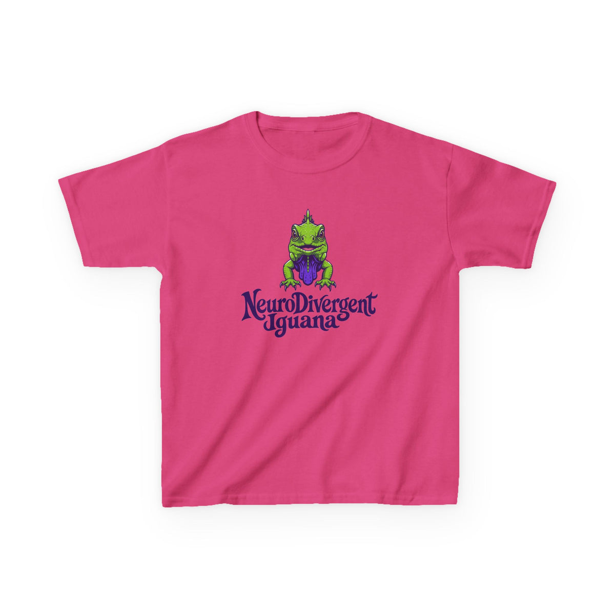 Kids Tee — 'NeuroDivergent Iguana' Graphic