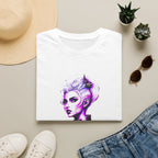 Violet Elven Woman Portrait T-Shirt