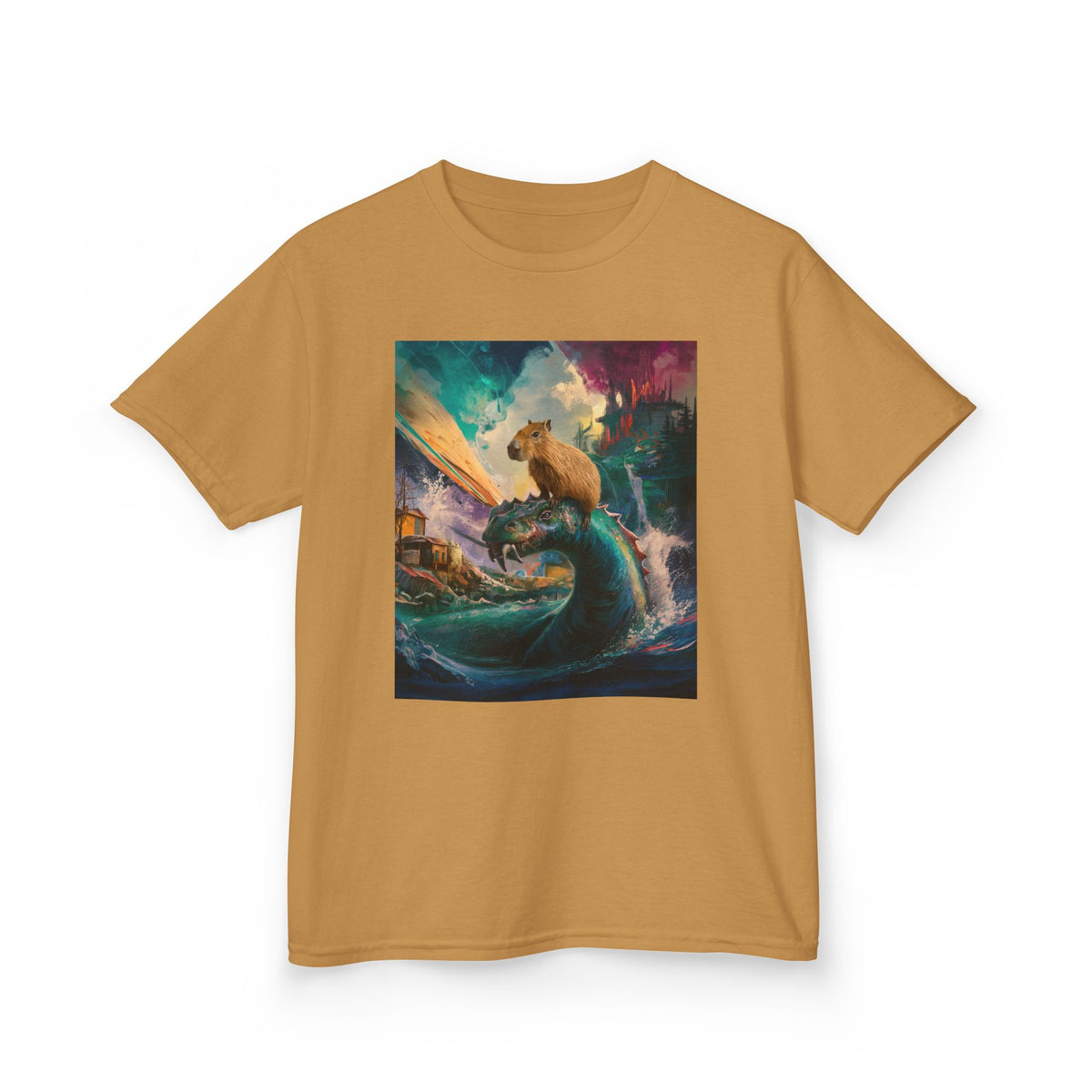 Kids T-Shirt — Colorful Surfing Bear Adventure Graphic Tee