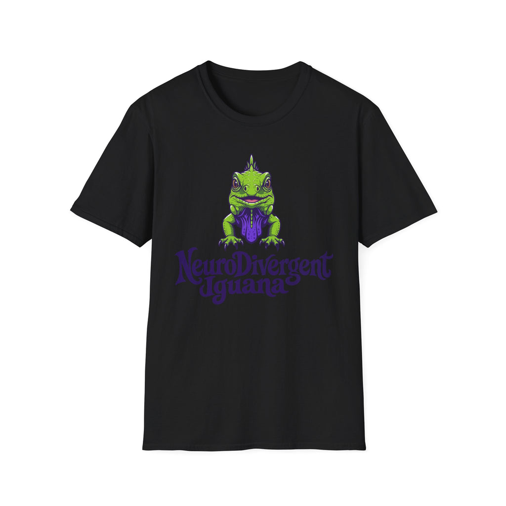 NeuroDivergent Iguana T-Shirt — Green Lizard Graphic Tee