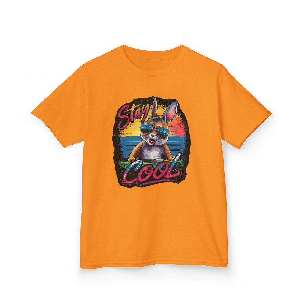 Kids T-Shirt — "Stay Cool" Sunglasses Cat Retro Graphic Tee