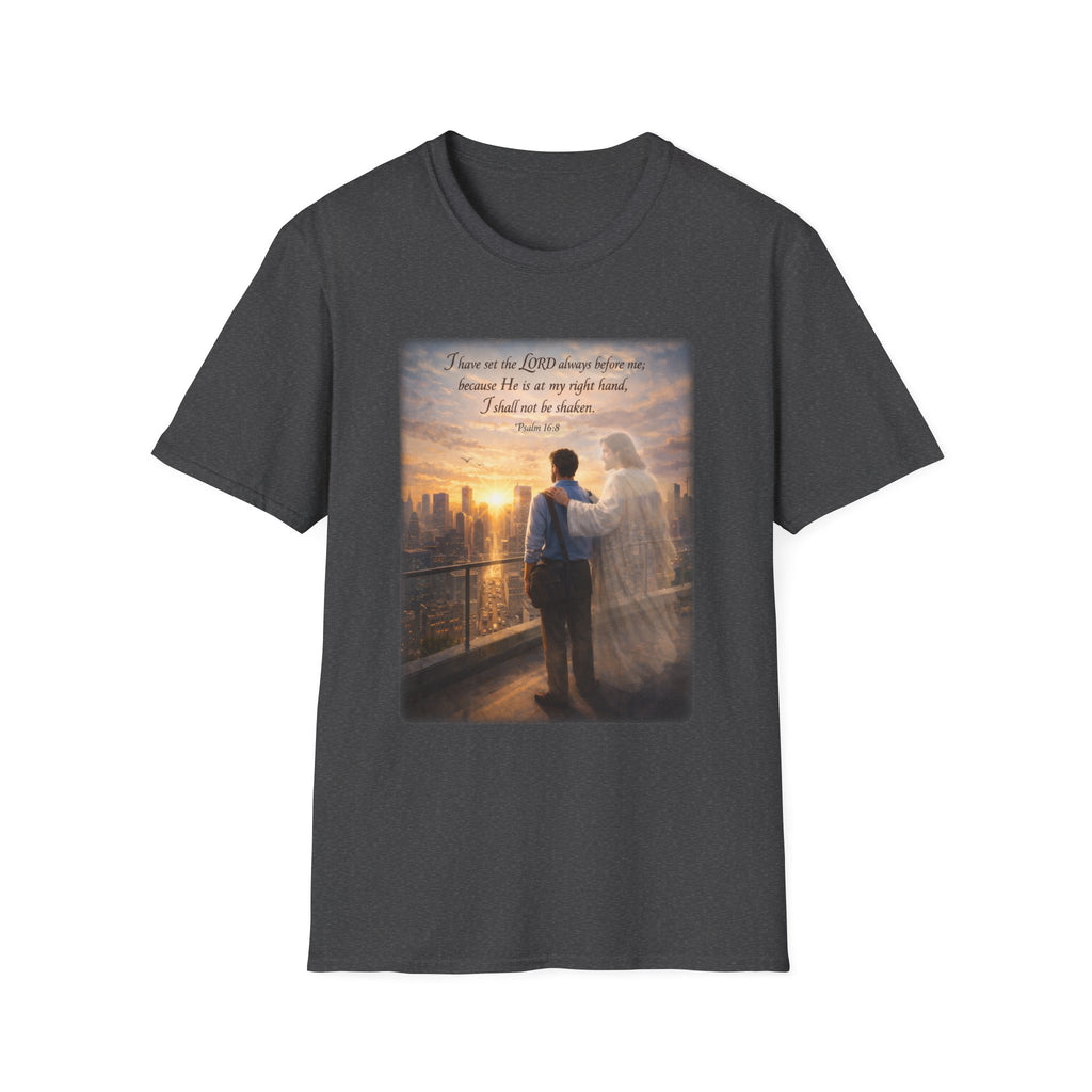 Christian Faith T-Shirt — Psalm 16:8 "I Have Set the LORD Always Before Me" Inspirational Tee