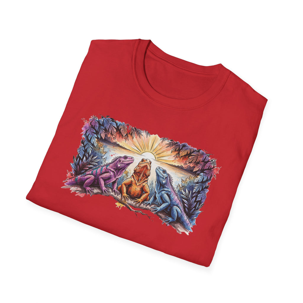 Tres iguanas T-Shirt — Sunrise Tribal Animal Harmony Tee
